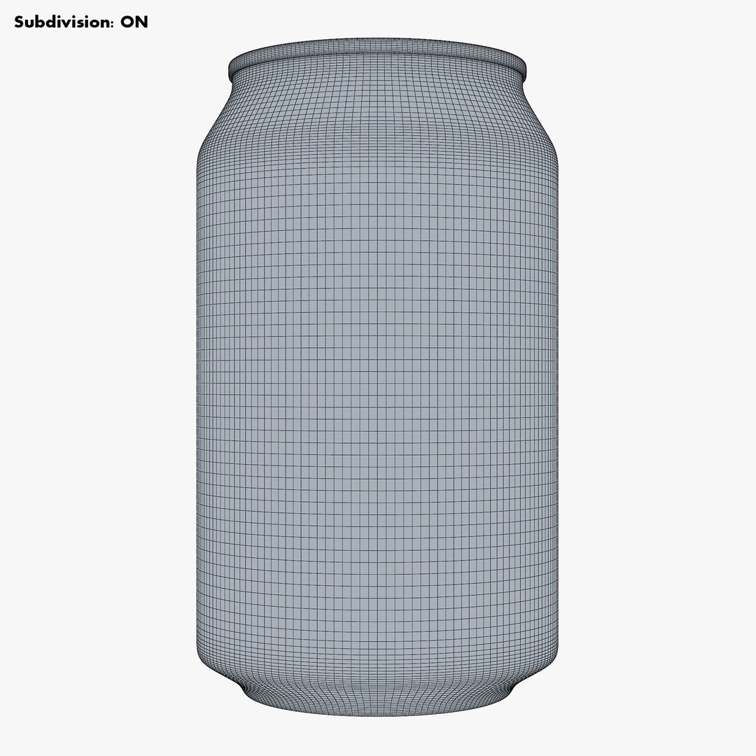 Aluminum Standard Can 330ml 3D Model – PBR Textured, Game-Ready Formats - View 13
