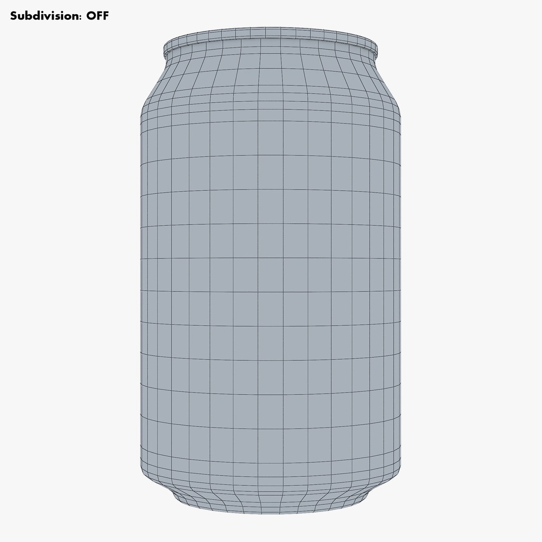 Aluminum Standard Can 330ml 3D Model – PBR Textured, Game-Ready Formats - View 14