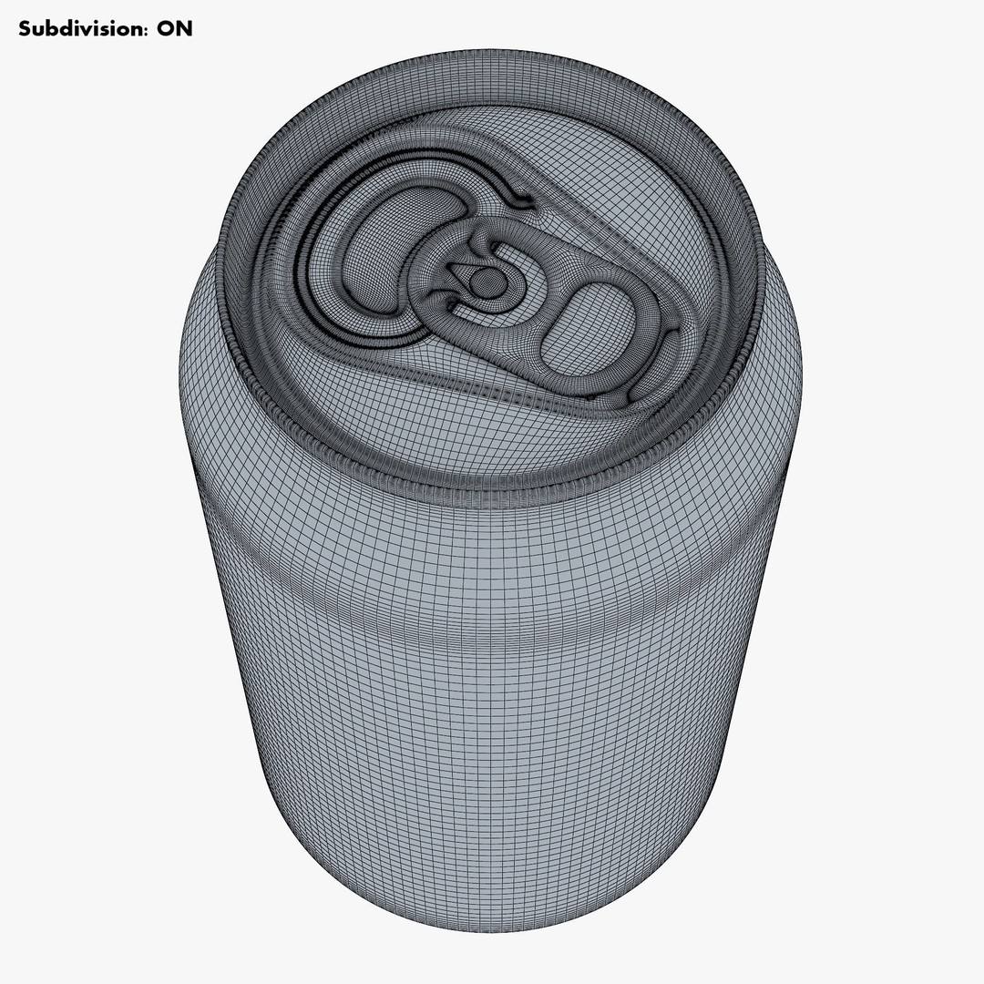 Aluminum Standard Can 330ml 3D Model – PBR Textured, Game-Ready Formats - View 15
