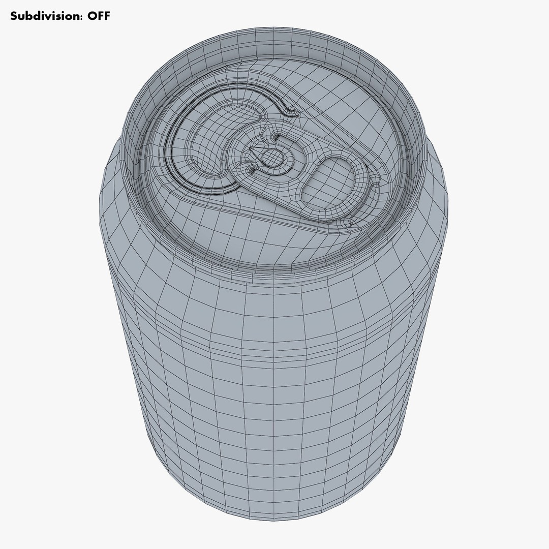 Aluminum Standard Can 330ml 3D Model – PBR Textured, Game-Ready Formats - View 16
