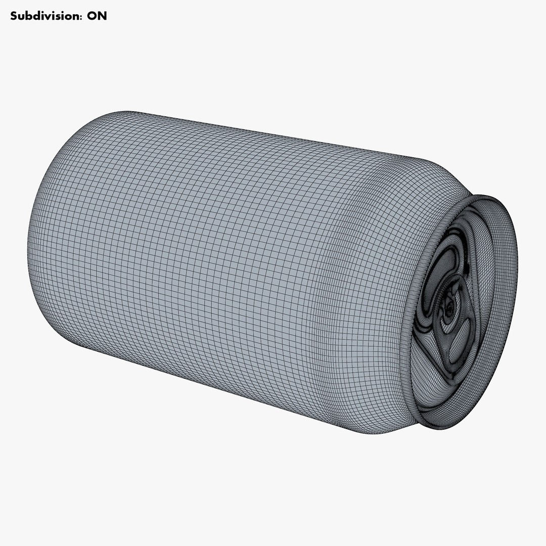 Aluminum Standard Can 330ml 3D Model – PBR Textured, Game-Ready Formats - View 19