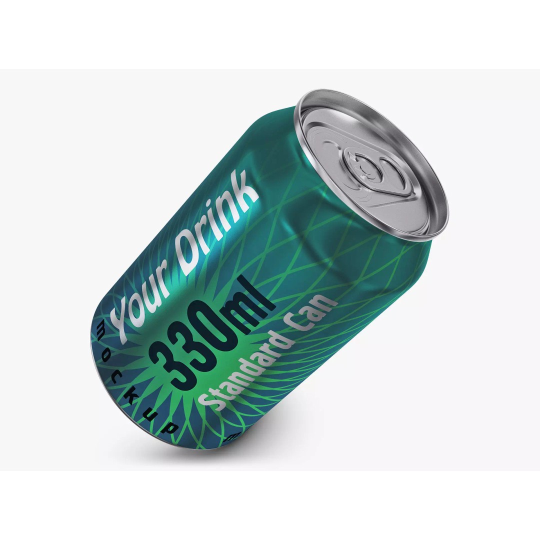 Aluminum Standard Can 330ml 3D Model – PBR Textured, Game-Ready Formats - View 2
