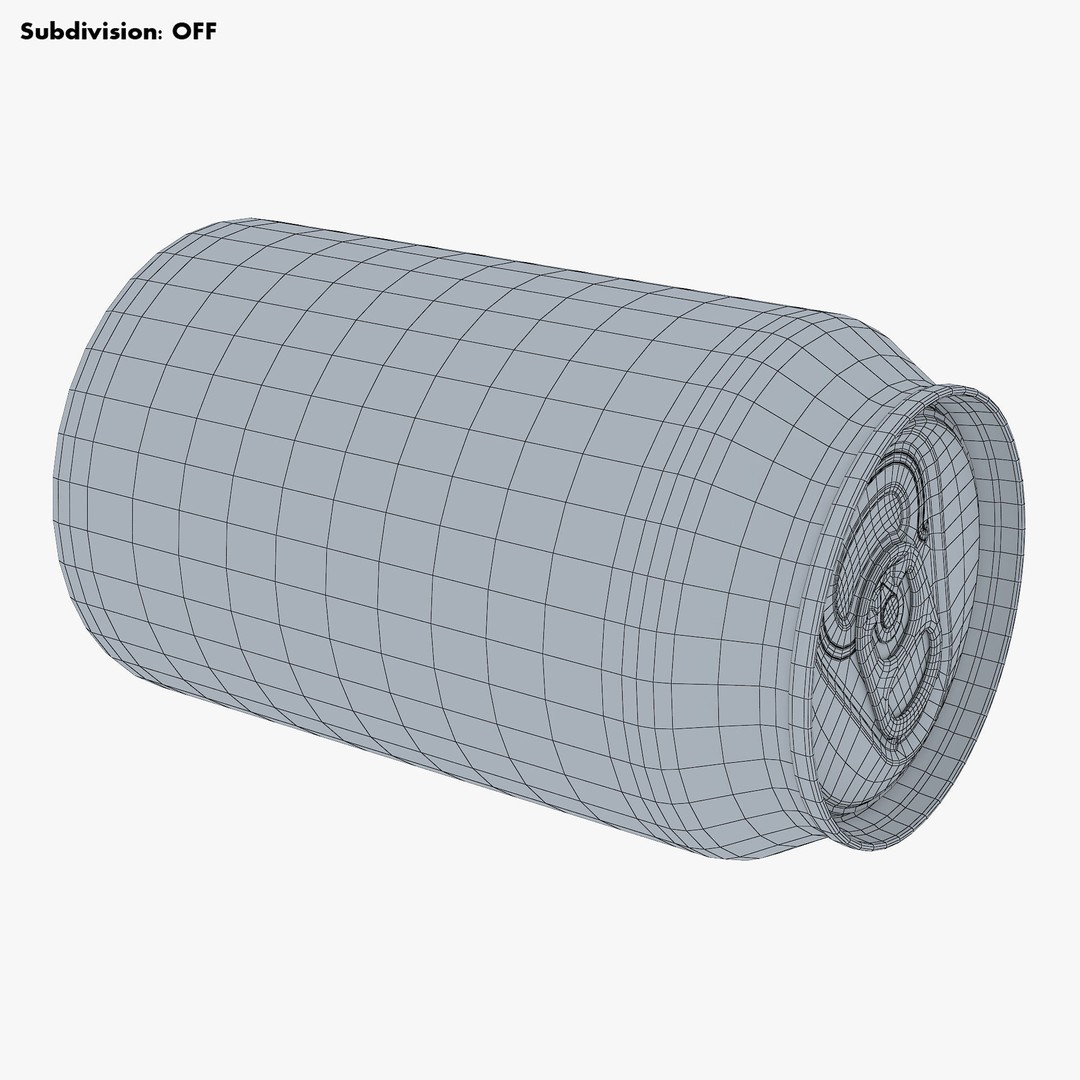 Aluminum Standard Can 330ml 3D Model – PBR Textured, Game-Ready Formats - View 20