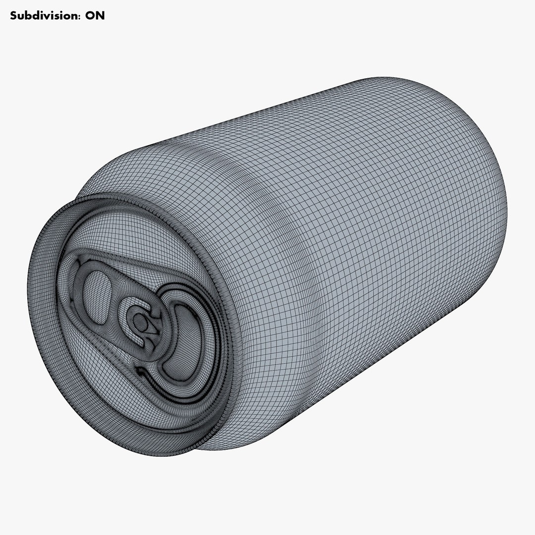 Aluminum Standard Can 330ml 3D Model – PBR Textured, Game-Ready Formats - View 21