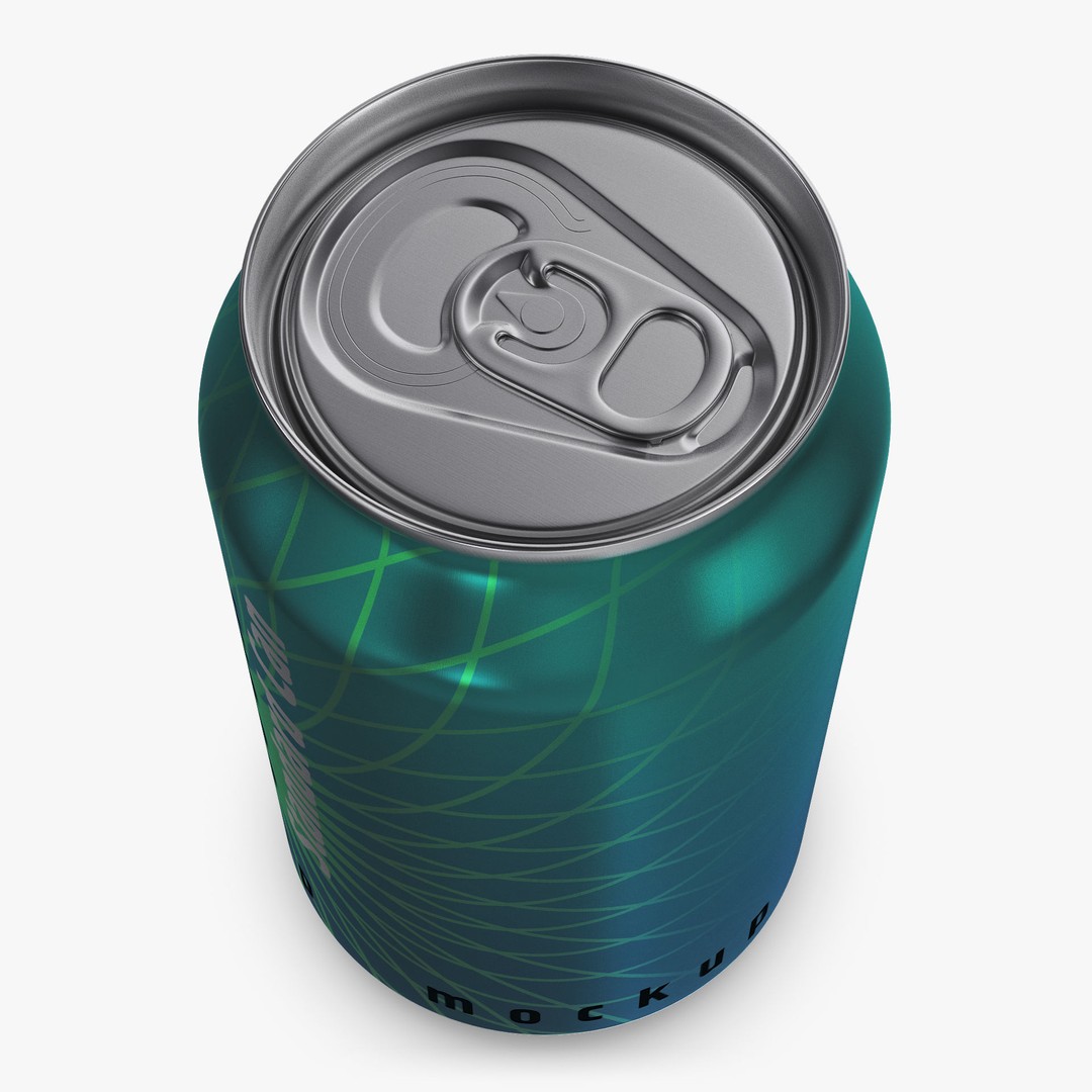 Aluminum Standard Can 330ml 3D Model – PBR Textured, Game-Ready Formats - View 4