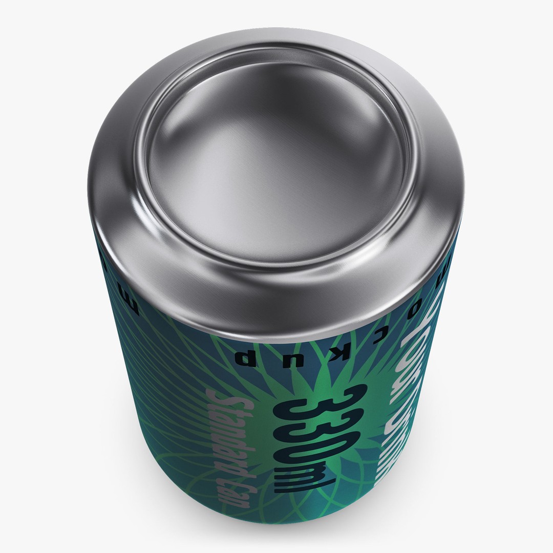 Aluminum Standard Can 330ml 3D Model – PBR Textured, Game-Ready Formats - View 5