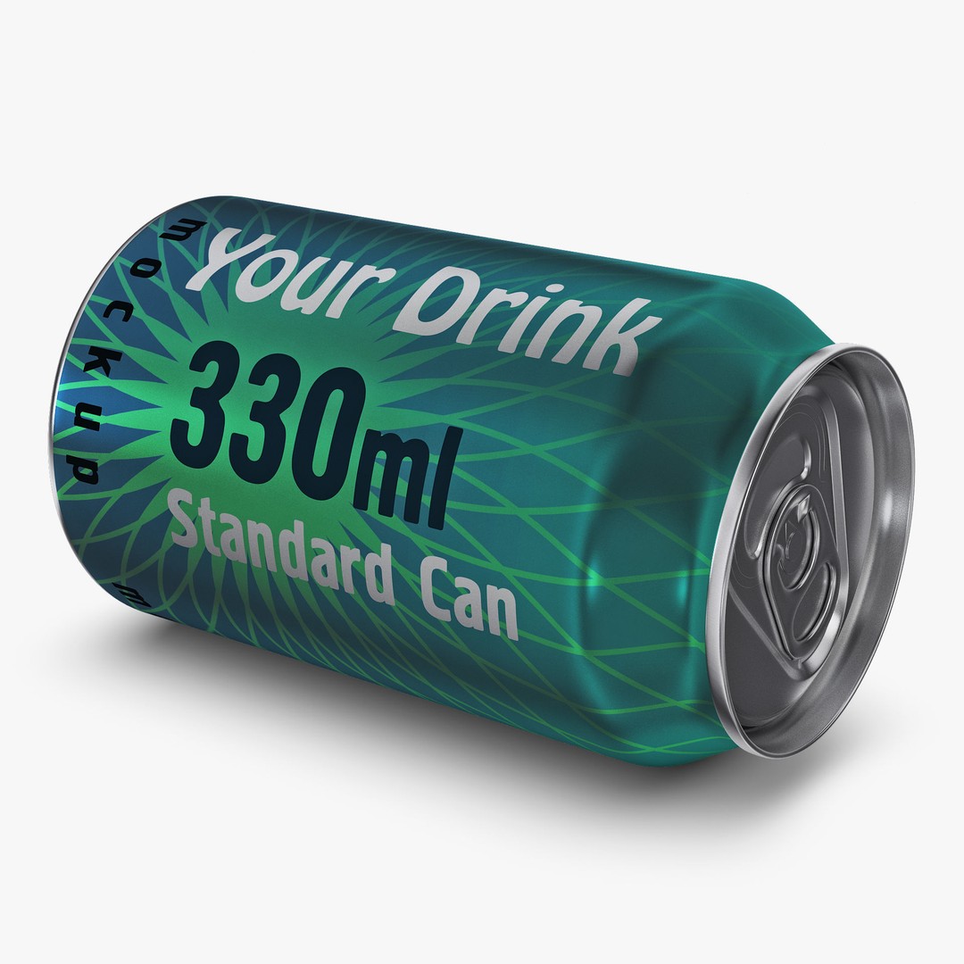Aluminum Standard Can 330ml 3D Model – PBR Textured, Game-Ready Formats - View 6