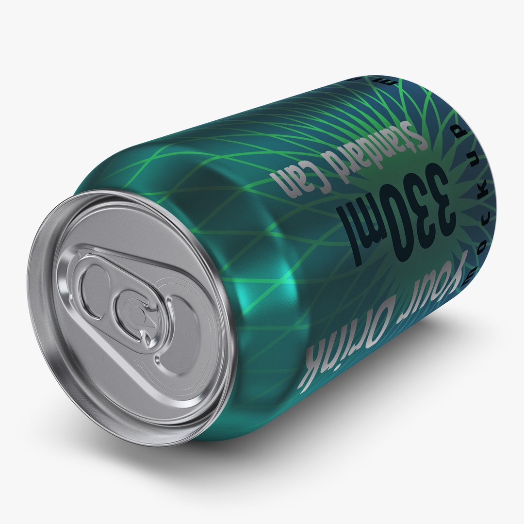 Aluminum Standard Can 330ml 3D Model – PBR Textured, Game-Ready Formats - View 7