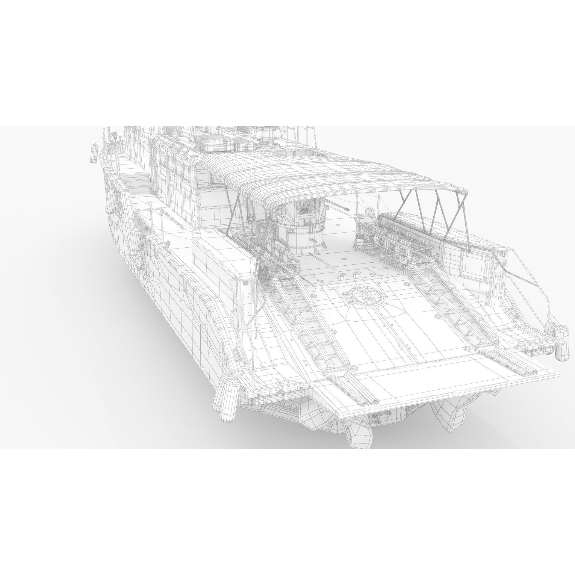 Coastal Command Patrol Boat - Game-Ready 3D Model - View 10