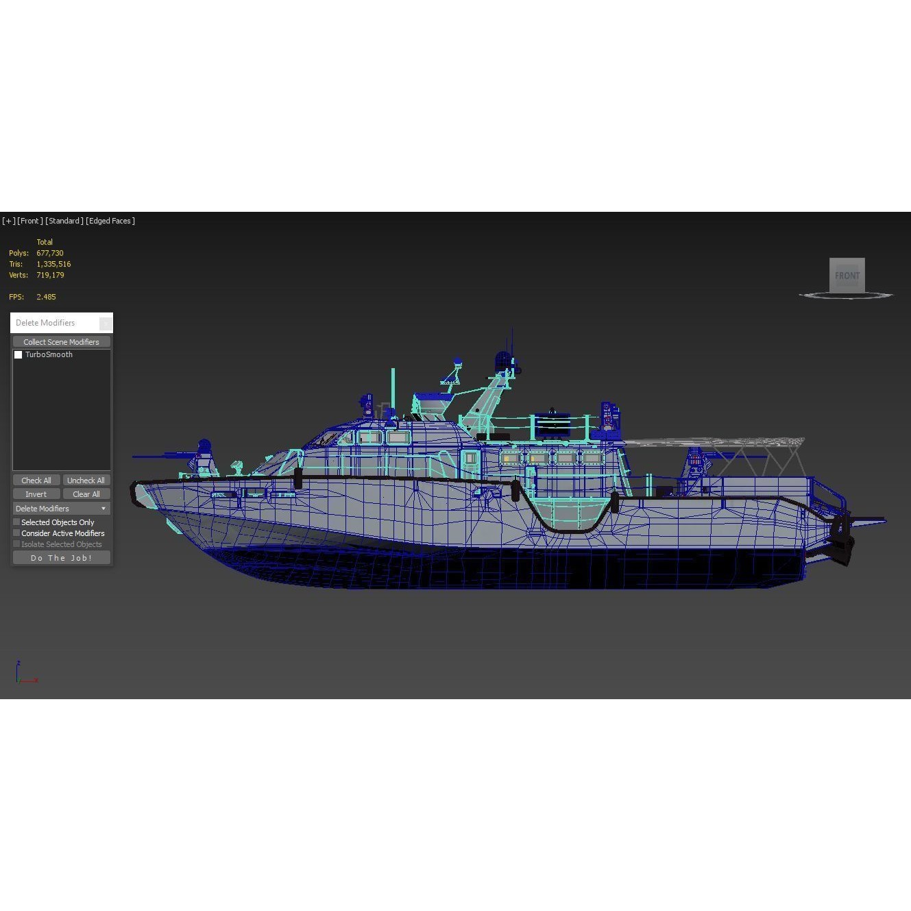 Coastal Command Patrol Boat - Game-Ready 3D Model - View 12