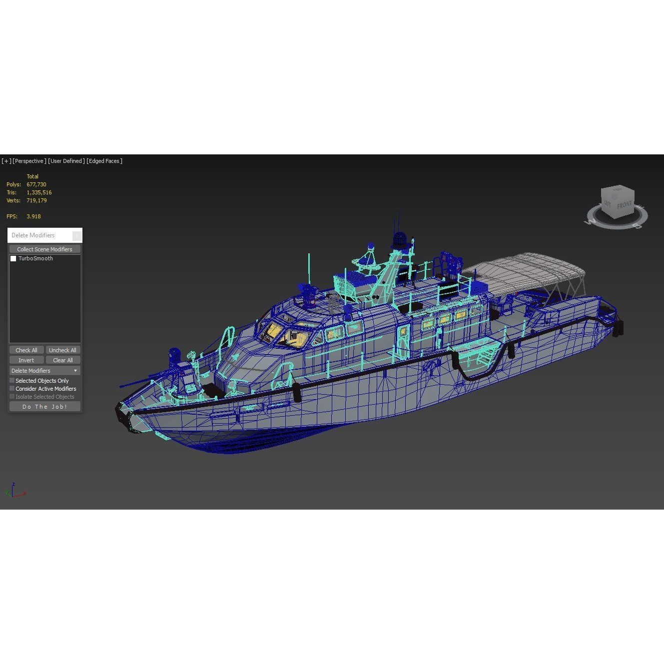 Coastal Command Patrol Boat - Game-Ready 3D Model - View 13