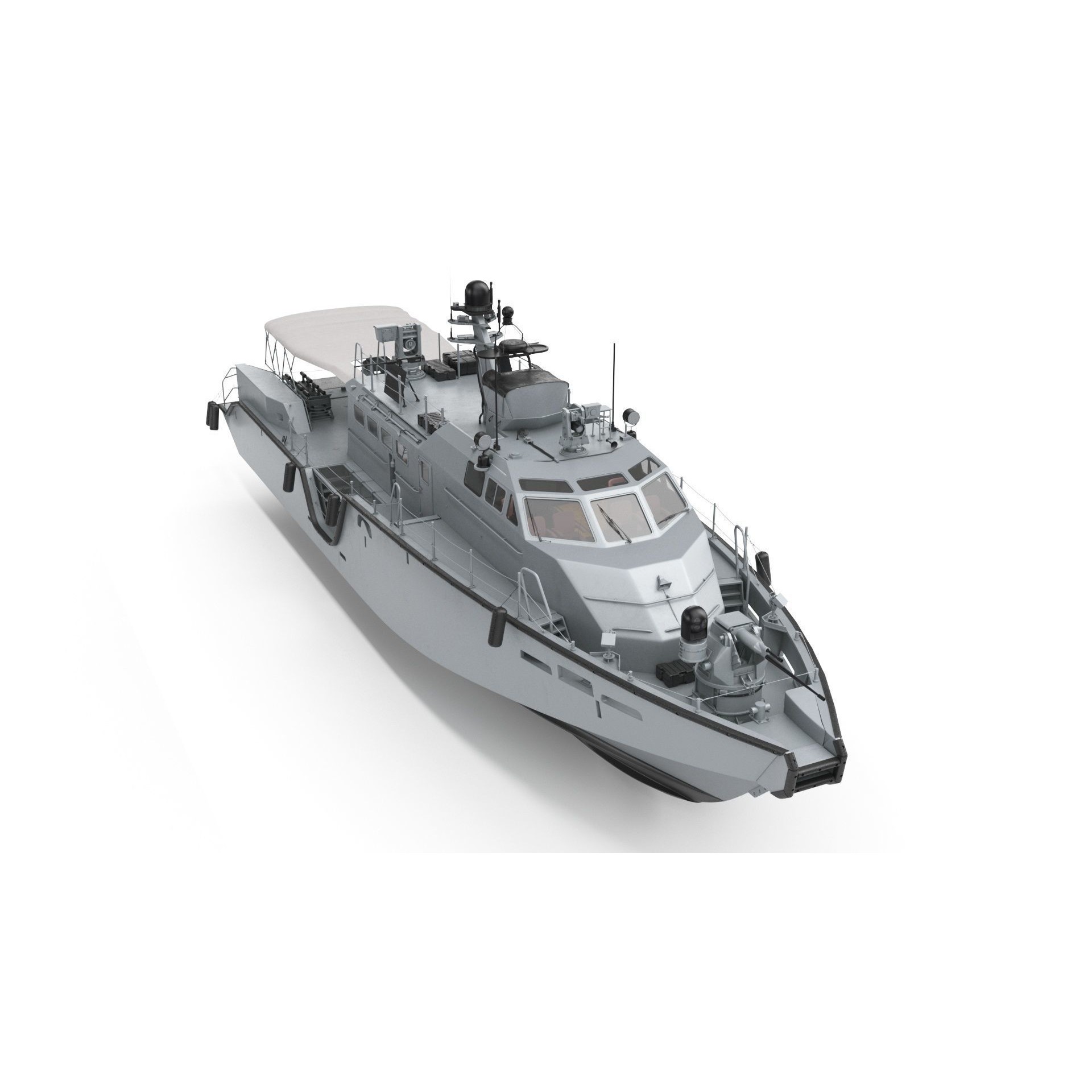 Coastal Command Patrol Boat - Game-Ready 3D Model - View 14