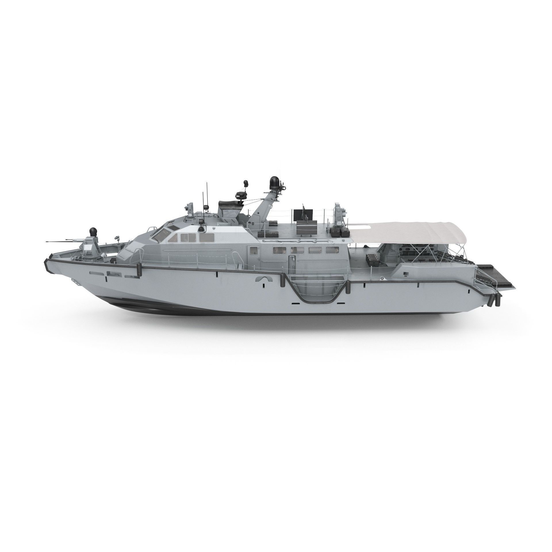 Coastal Command Patrol Boat - Game-Ready 3D Model - View 16