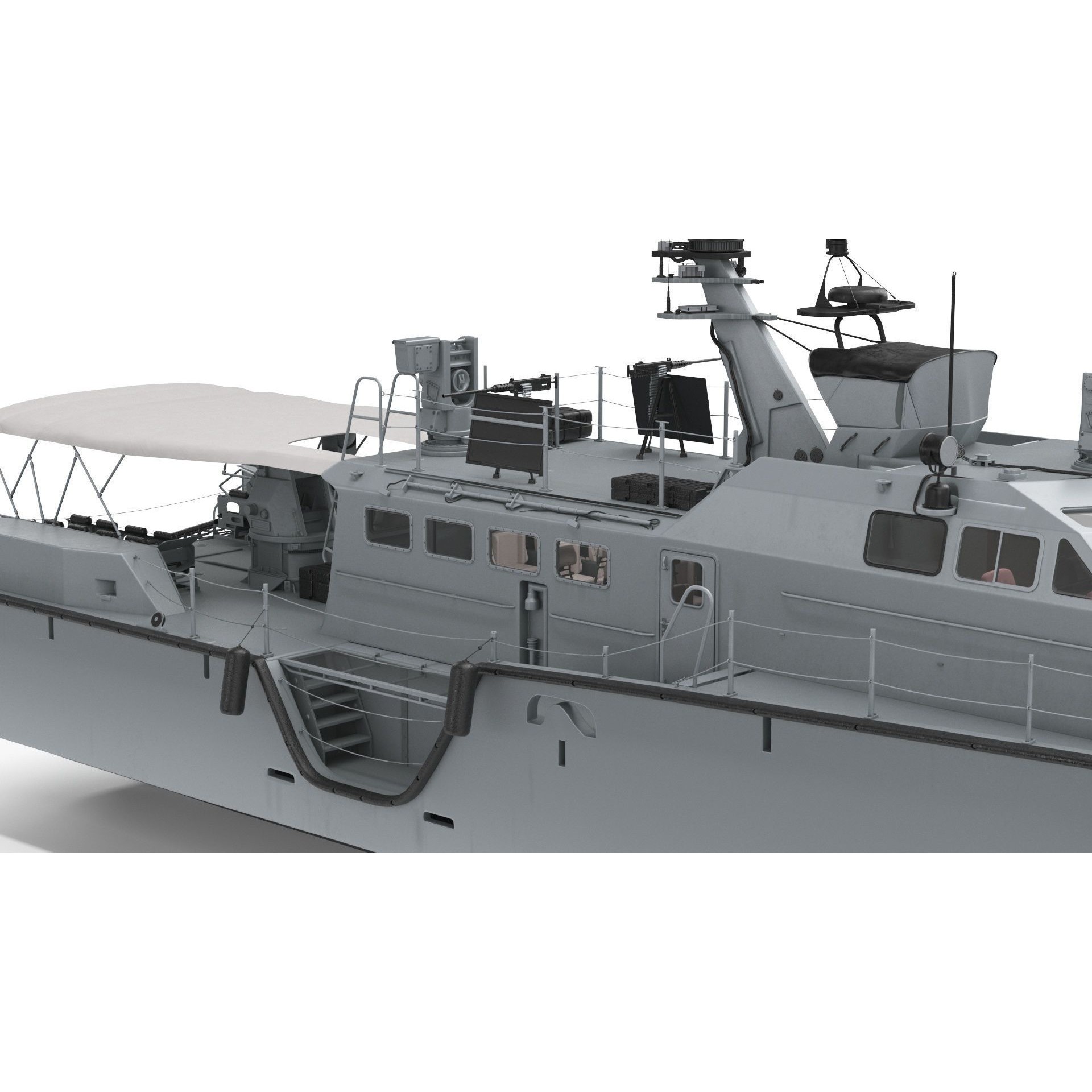 Coastal Command Patrol Boat - Game-Ready 3D Model - View 18