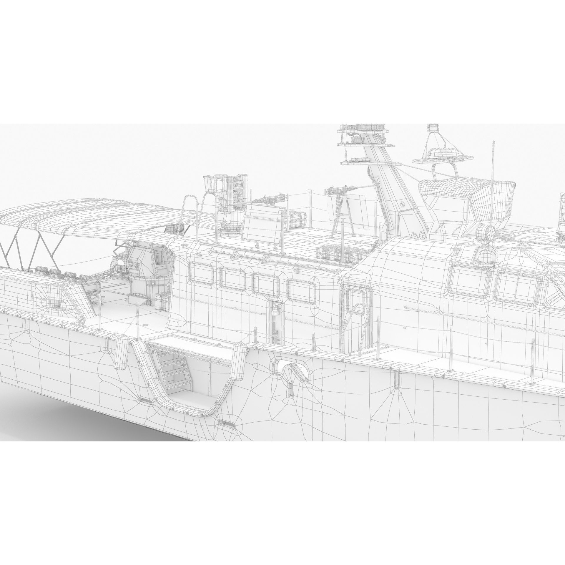 Coastal Command Patrol Boat - Game-Ready 3D Model - View 19