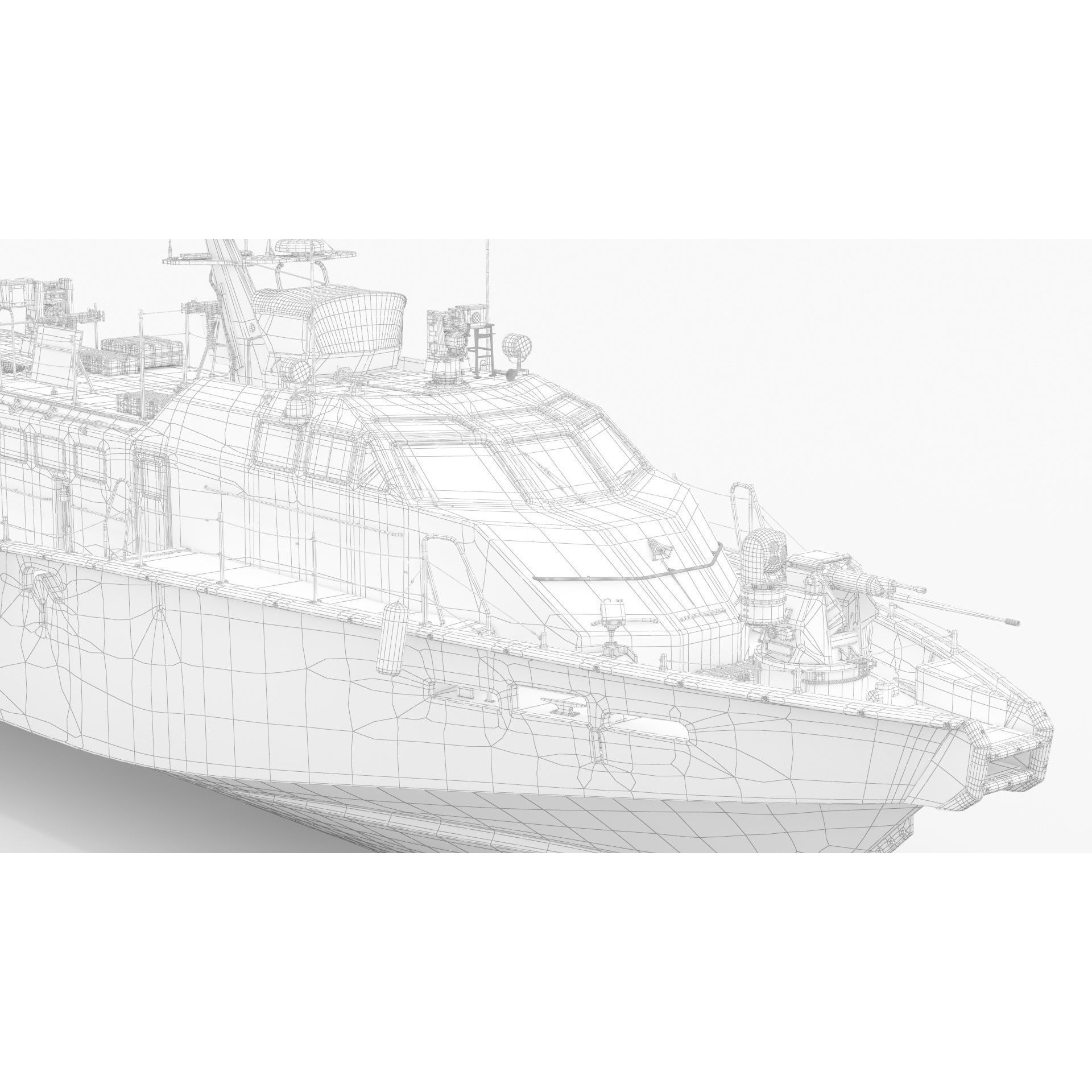Coastal Command Patrol Boat - Game-Ready 3D Model - View 22