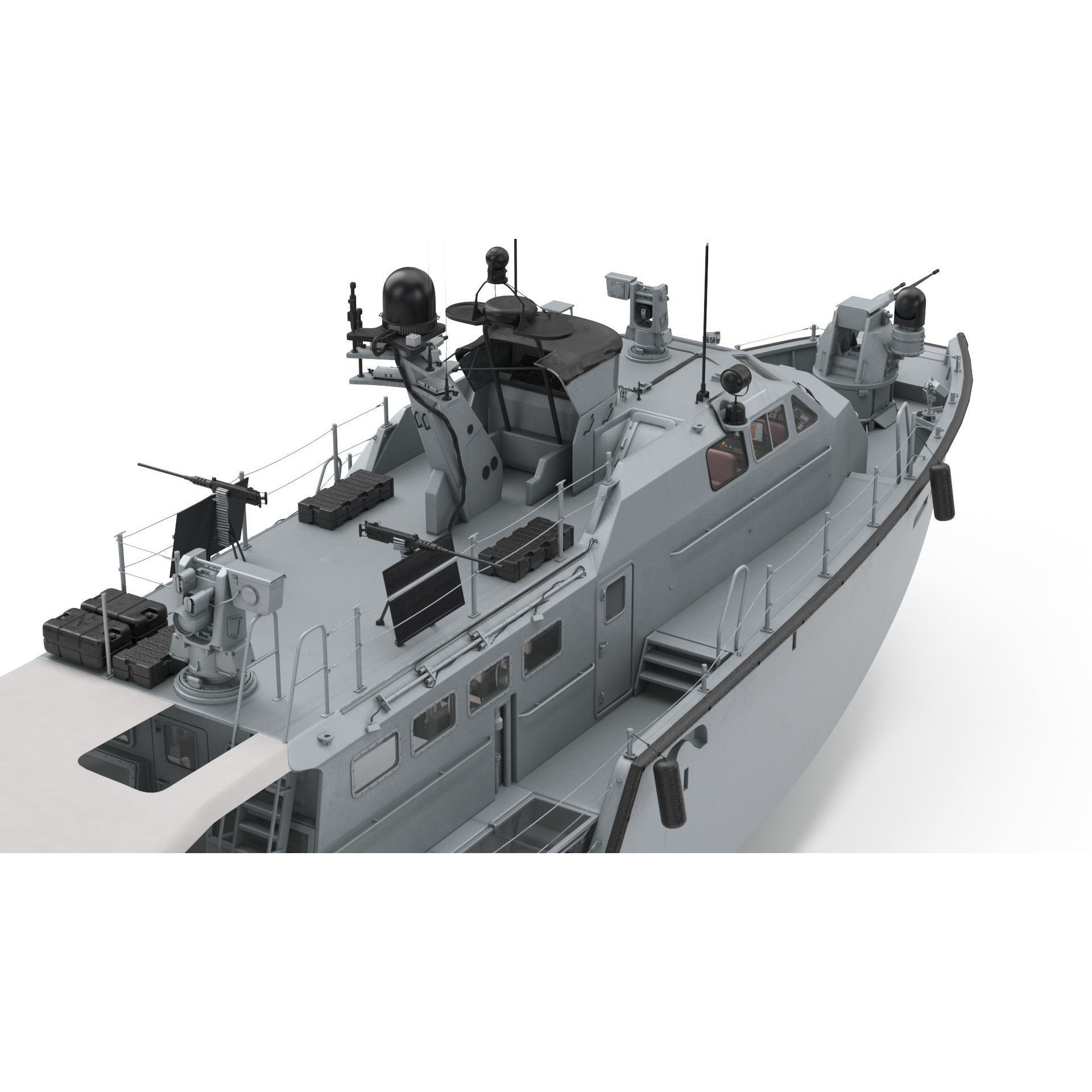 Coastal Command Patrol Boat - Game-Ready 3D Model - View 23