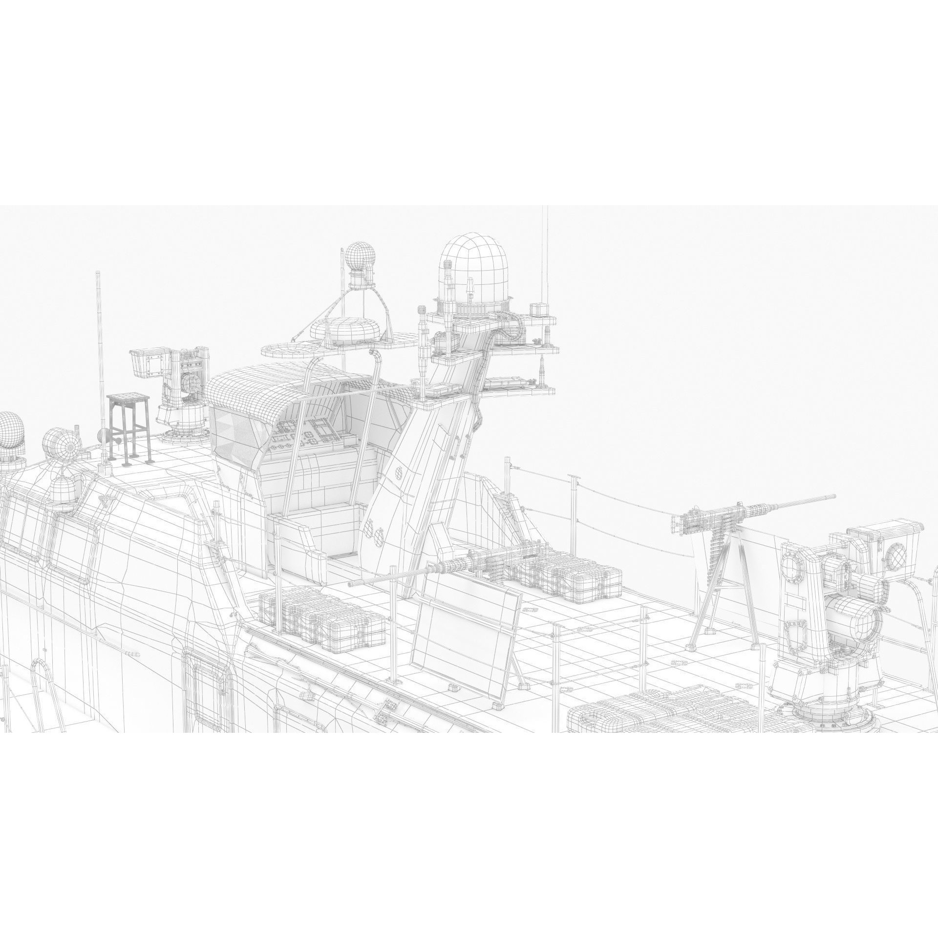Coastal Command Patrol Boat - Game-Ready 3D Model - View 26