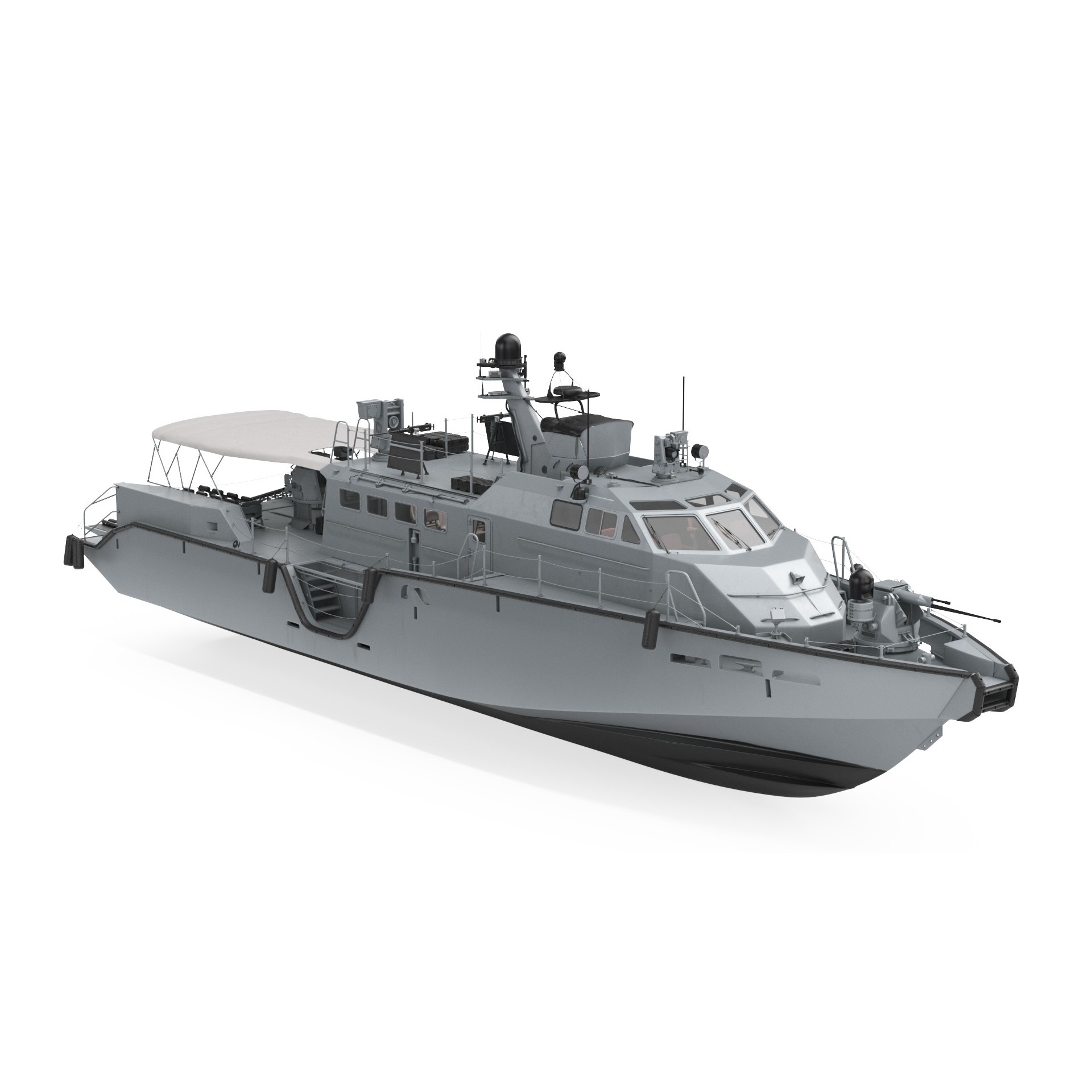 Coastal Command Patrol Boat - Game-Ready 3D Model - View 3