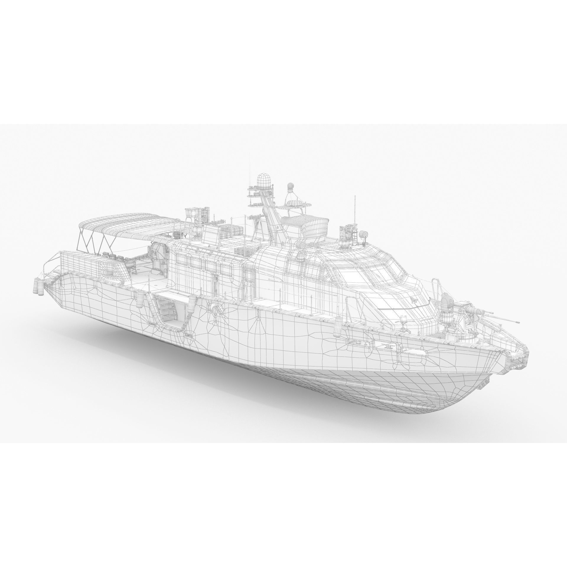 Coastal Command Patrol Boat - Game-Ready 3D Model - View 4