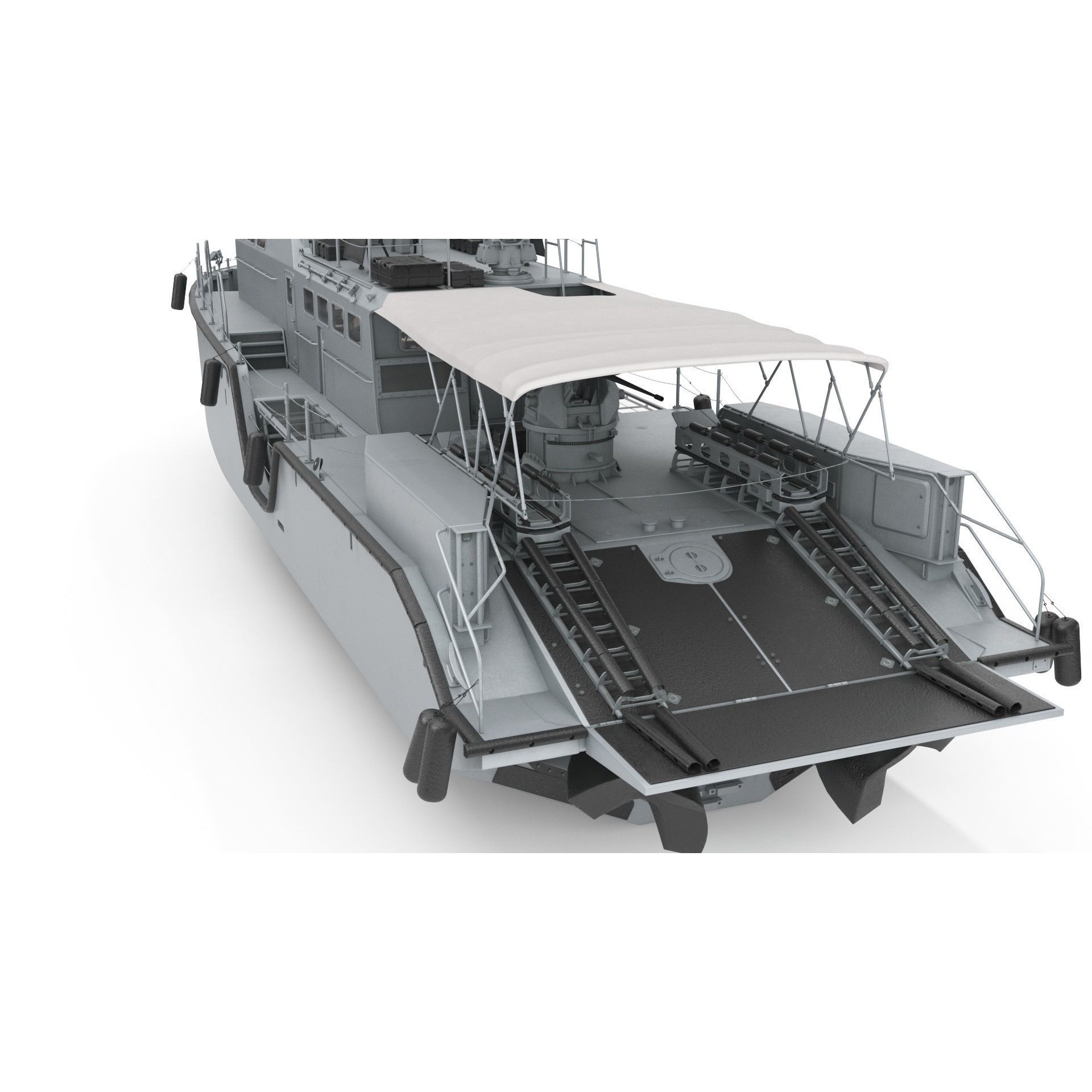 Coastal Command Patrol Boat - Game-Ready 3D Model - View 9