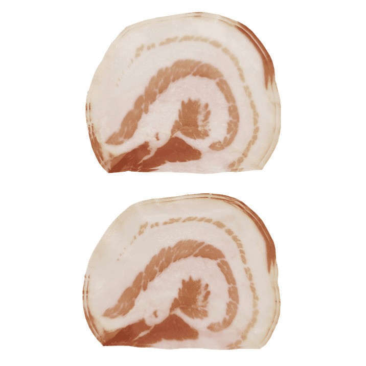 Uncured Pancetta 3D Model – Photorealistic PBR Asset, FBX - View 10