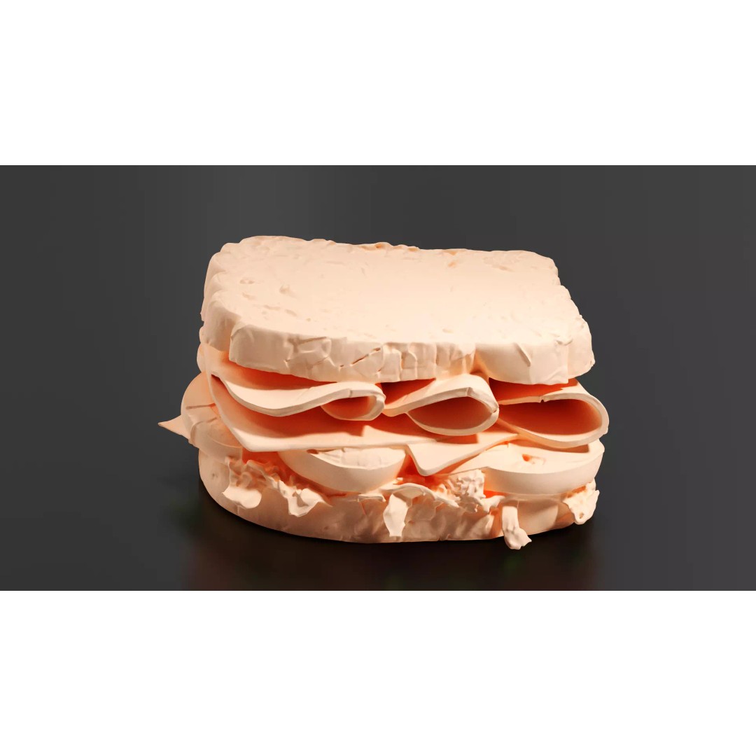 Sandwich 3D Model – Low Poly PBR Model for Games & Printing - View 10