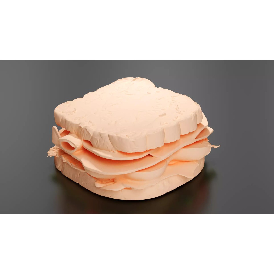 Sandwich 3D Model – Low Poly PBR Model for Games & Printing - View 11