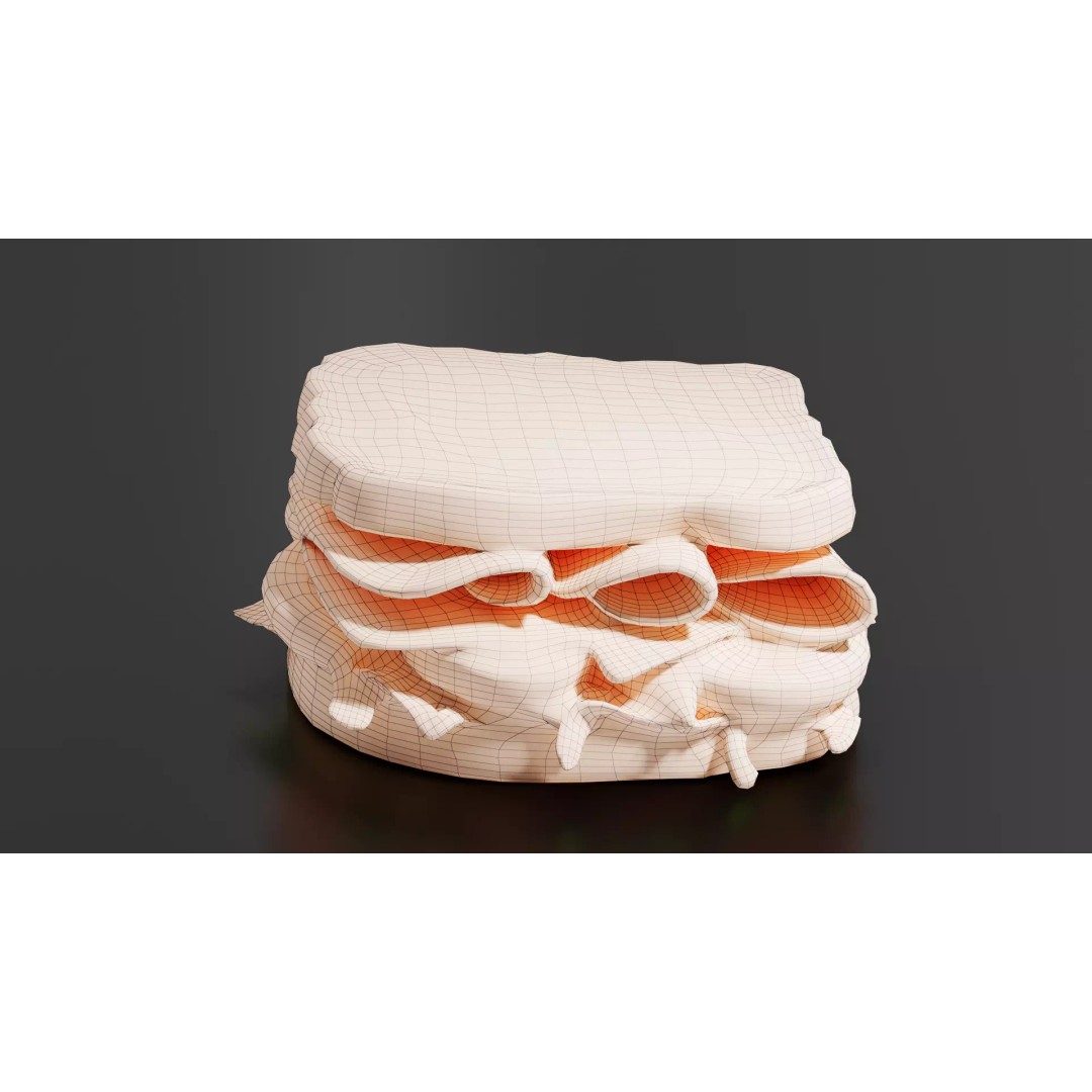 Sandwich 3D Model – Low Poly PBR Model for Games & Printing - View 15