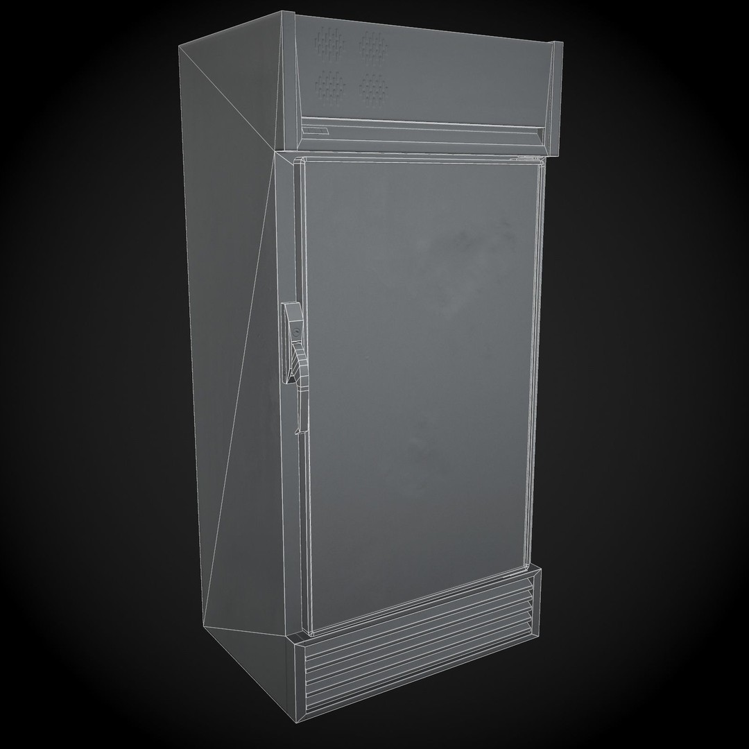 Refrigerator 3D Model – Low Poly Game Ready Asset, FBX, OBJ - View 11