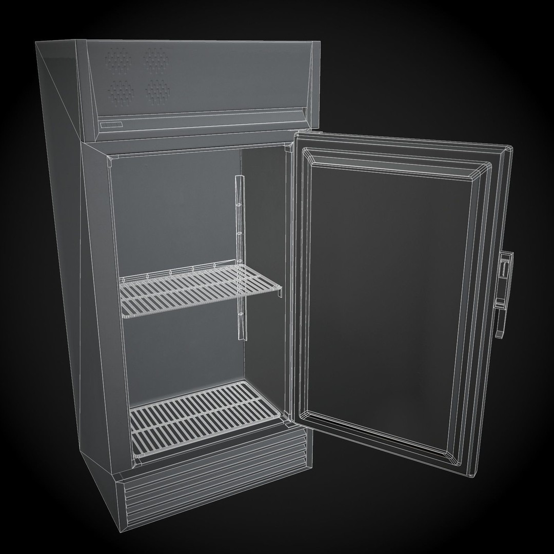 Refrigerator 3D Model – Low Poly Game Ready Asset, FBX, OBJ - View 13