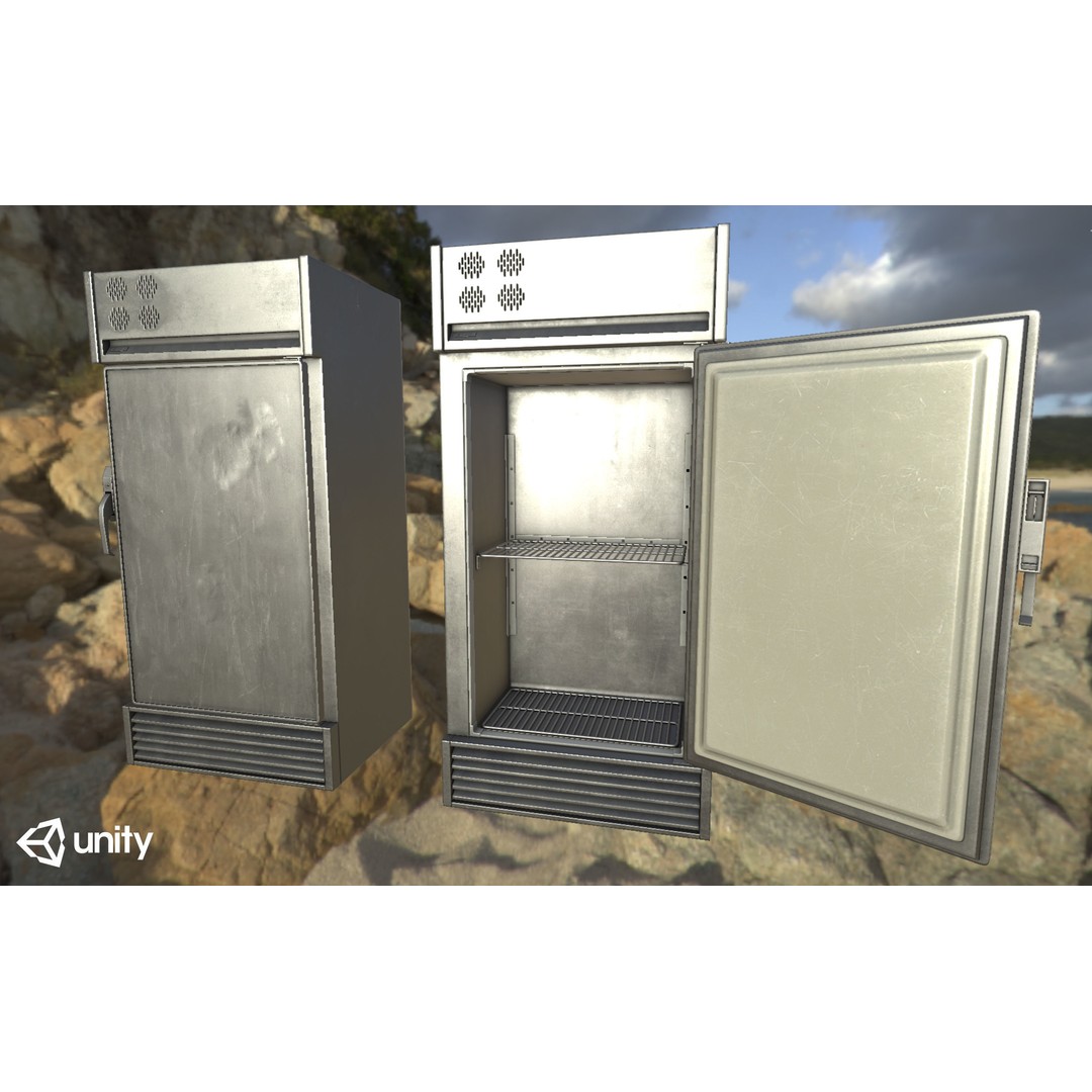 Refrigerator 3D Model – Low Poly Game Ready Asset, FBX, OBJ - View 15