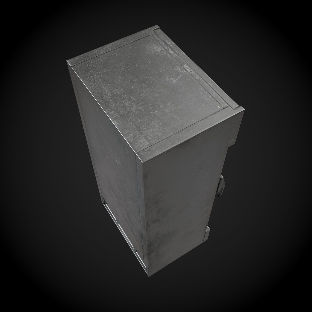 Refrigerator 3D Model – Low Poly Game Ready Asset, FBX, OBJ - View 7