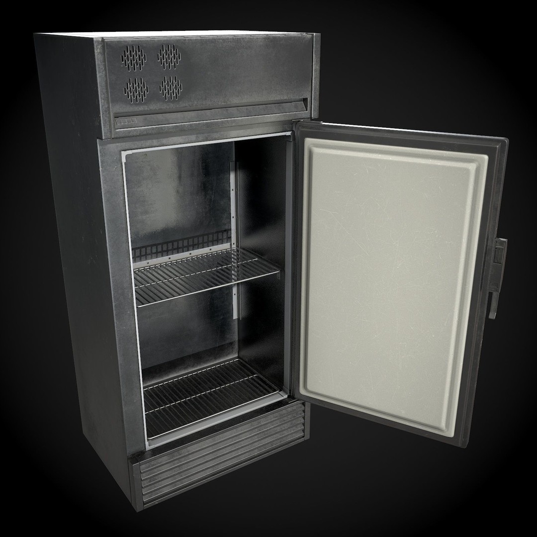 Refrigerator 3D Model – Low Poly Game Ready Asset, FBX, OBJ - View 8
