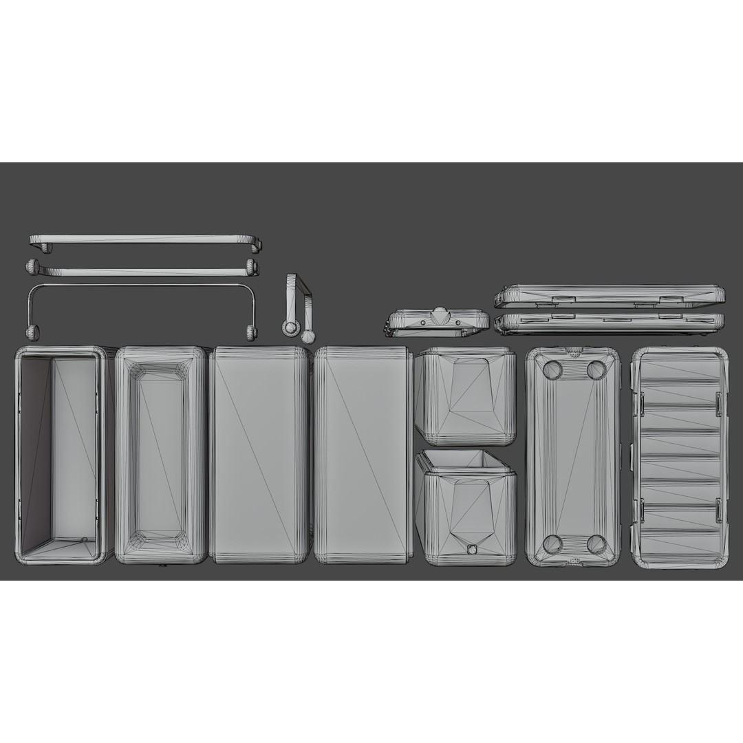 Cooler Box 3D Model – Low Poly PBR Asset for Games, FBX, OBJ