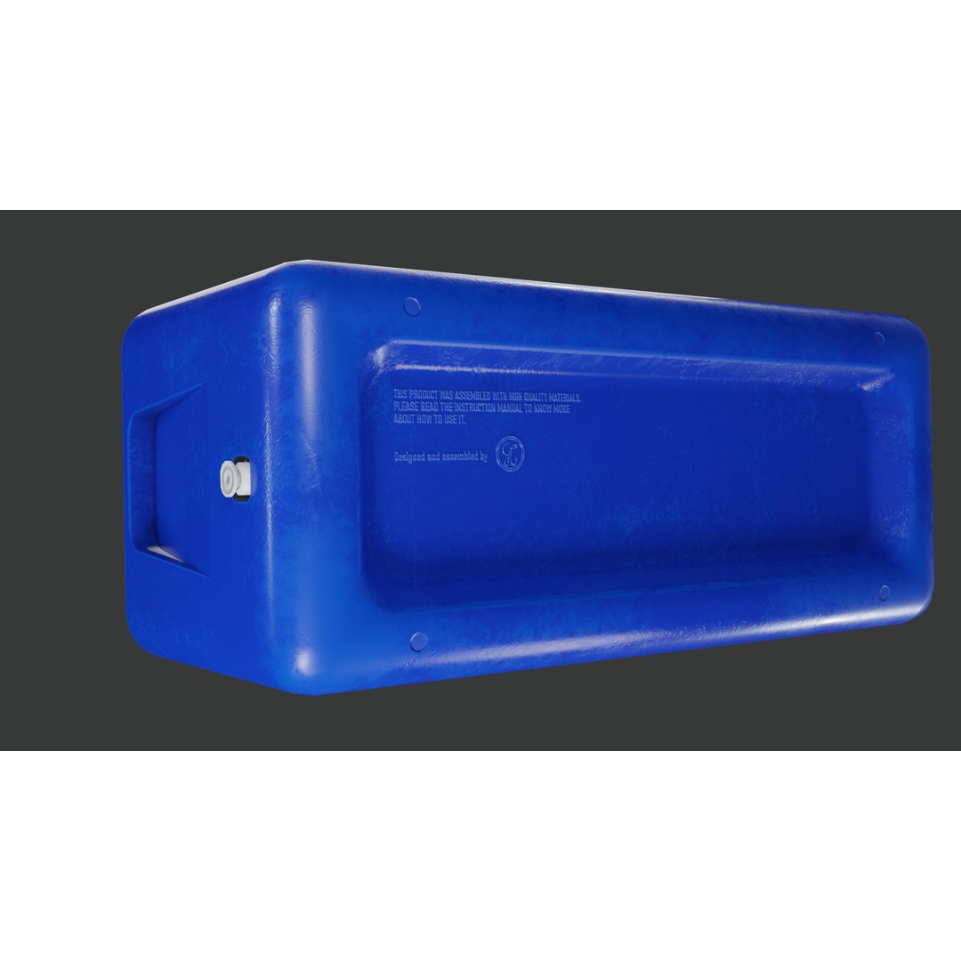 Cooler Box 3D Model – Low Poly PBR Asset for Games, FBX, OBJ - View 12