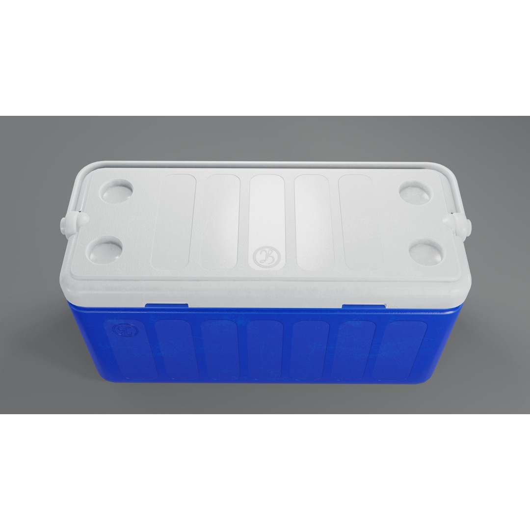 Cooler Box 3D Model – Low Poly PBR Asset for Games, FBX, OBJ - View 18