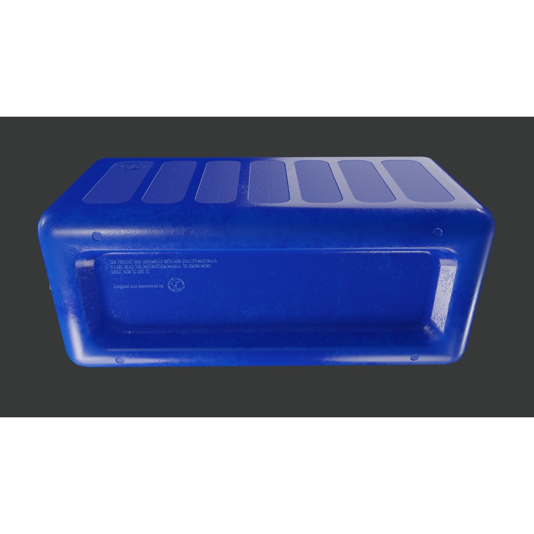 Cooler Box 3D Model – Low Poly PBR Asset for Games, FBX, OBJ - View 5