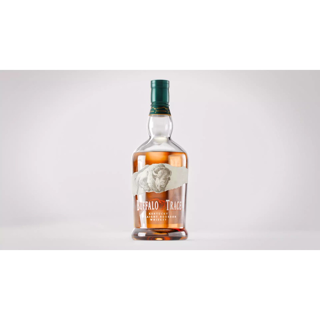 Whiskey Bottle 3D Model – PBR Beveled Bourbon Asset, FBX, Blender - View 2