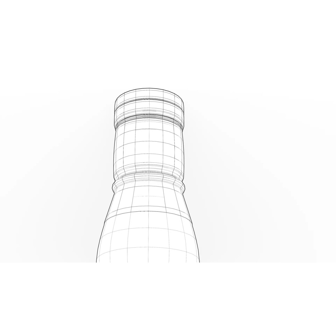 Whiskey Bottle 3D Model – PBR Beveled Bourbon Asset, FBX, Blender - View 9