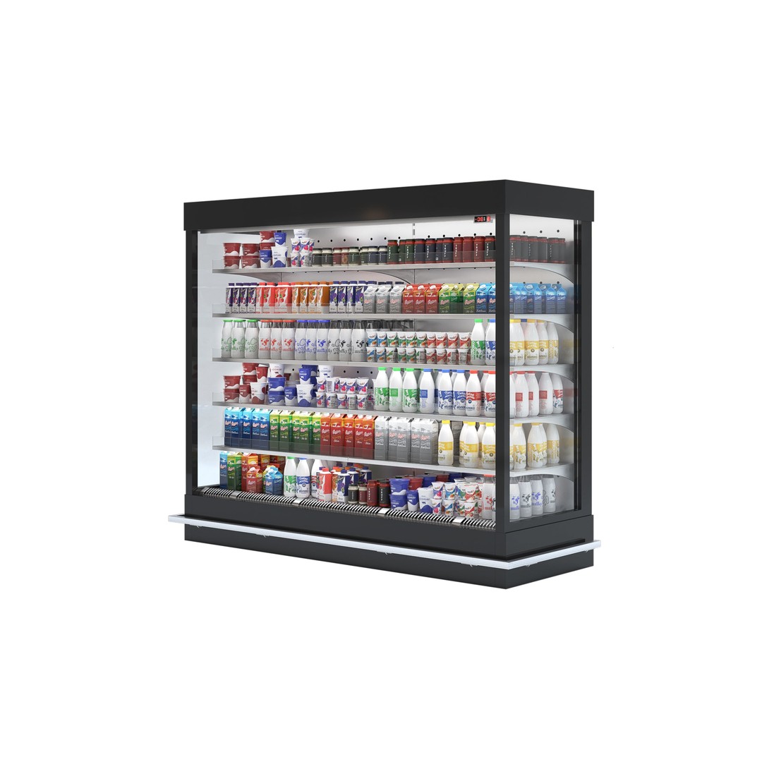 Dairy Products Rack 3D Model – Low Poly Showcase Asset, FBX, OBJ - View 5