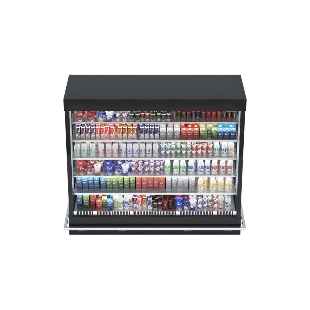 Dairy Products Rack 3D Model – Low Poly Showcase Asset, FBX, OBJ - View 6