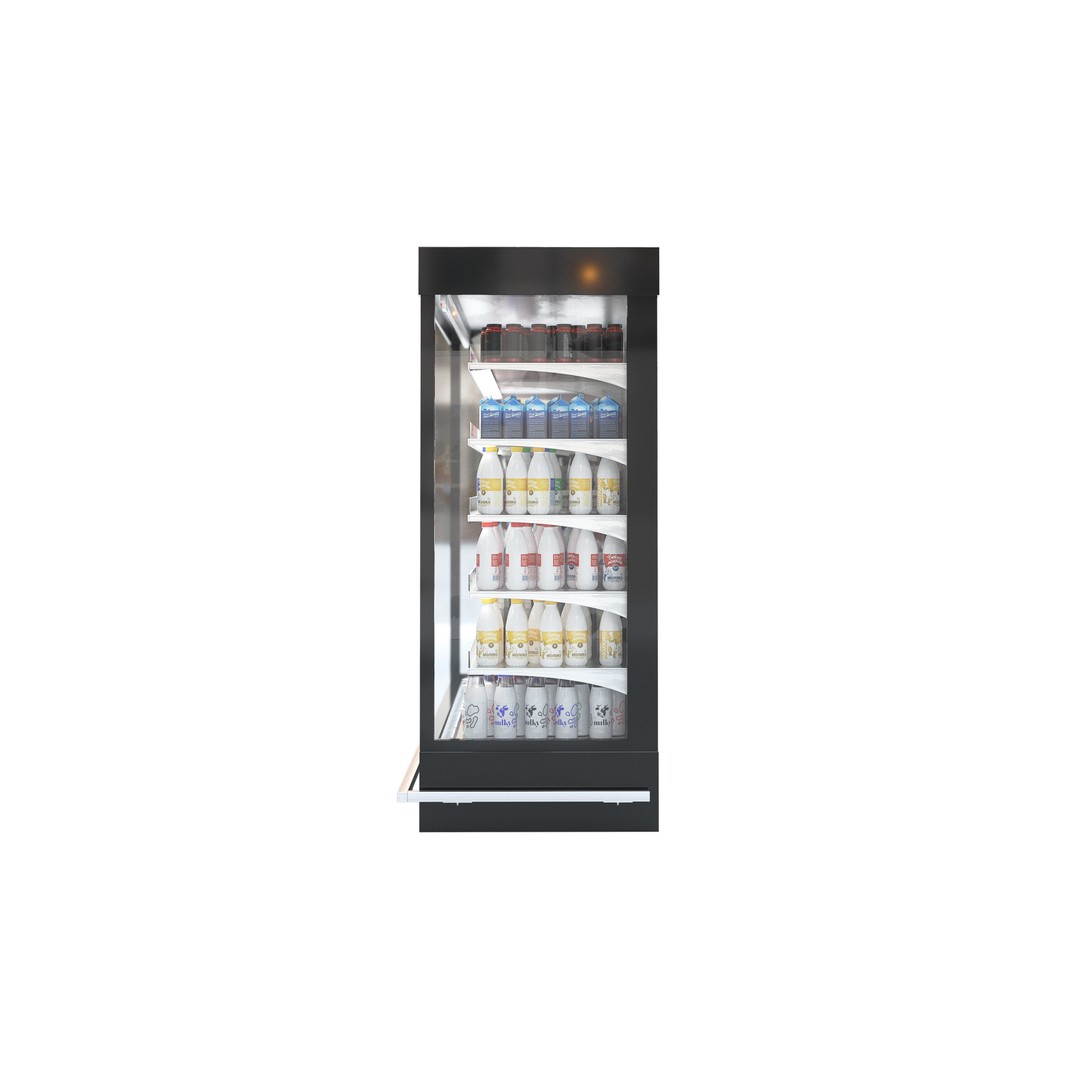 Dairy Products Rack 3D Model – Low Poly Showcase Asset, FBX, OBJ - View 7