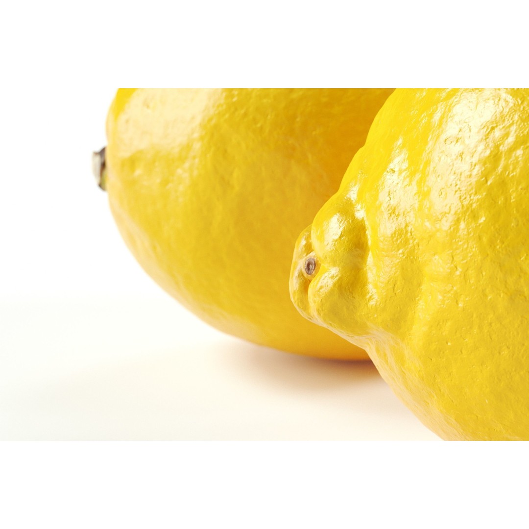 Lemon 3D Model – Photoreal Fruit Asset, PBR Textures, FBX, OBJ - View 3