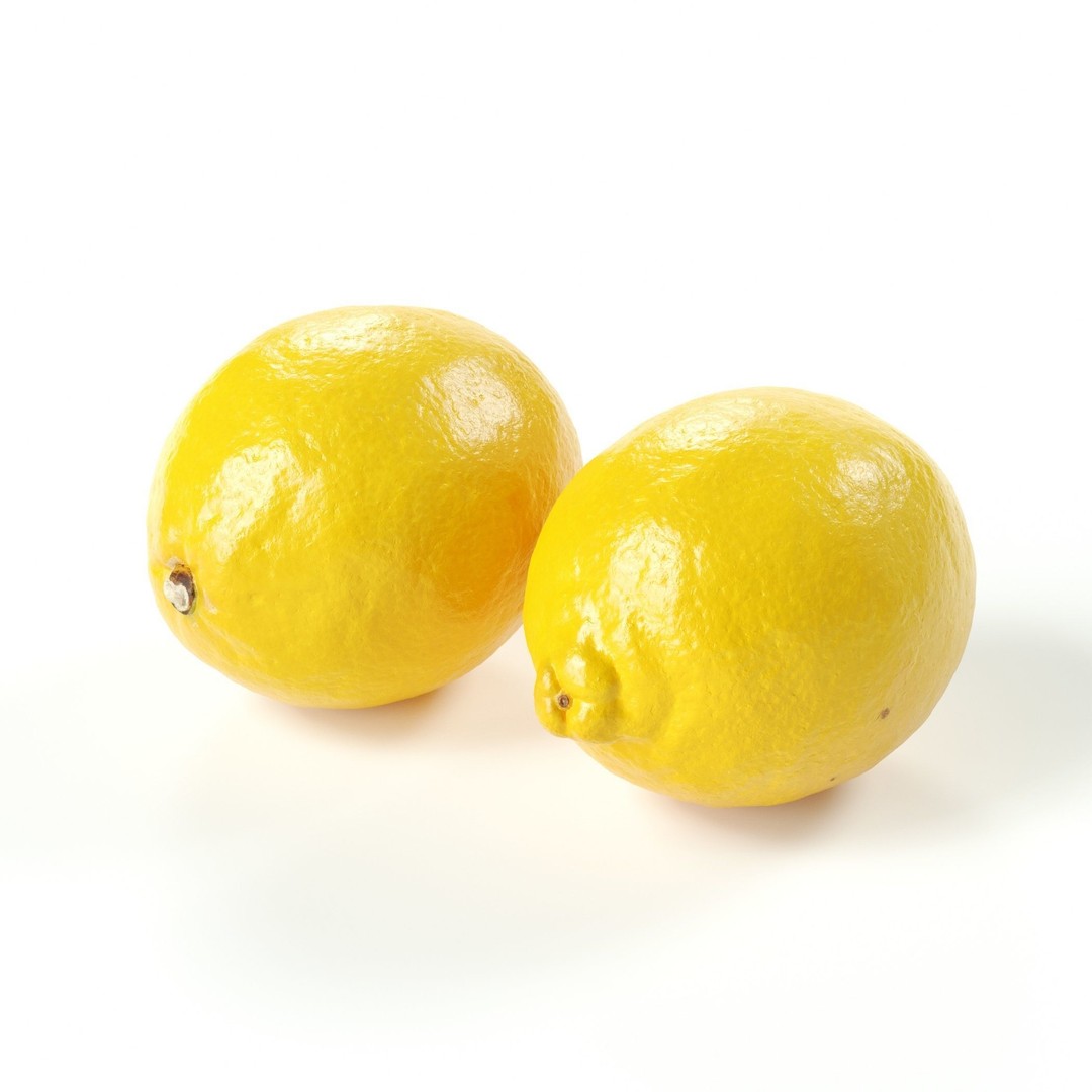 Lemon 3D Model – Photoreal Fruit Asset, PBR Textures, FBX, OBJ - View 4