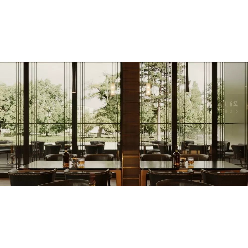Restaurant Interior Design 3D Model – Modern Café Layout, FBX, OBJ - View 12