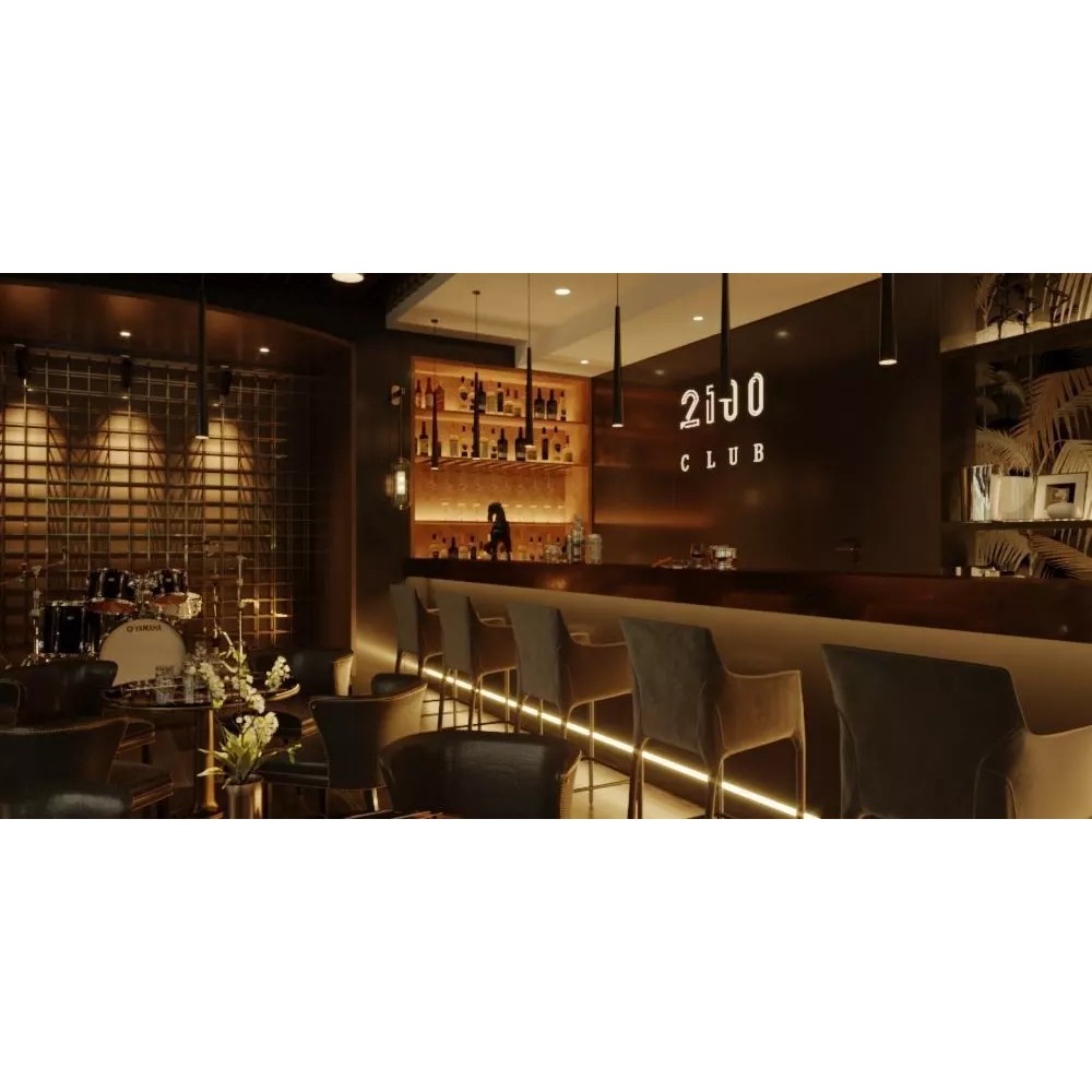 Restaurant Interior Design 3D Model – Modern Café Layout, FBX, OBJ - View 4