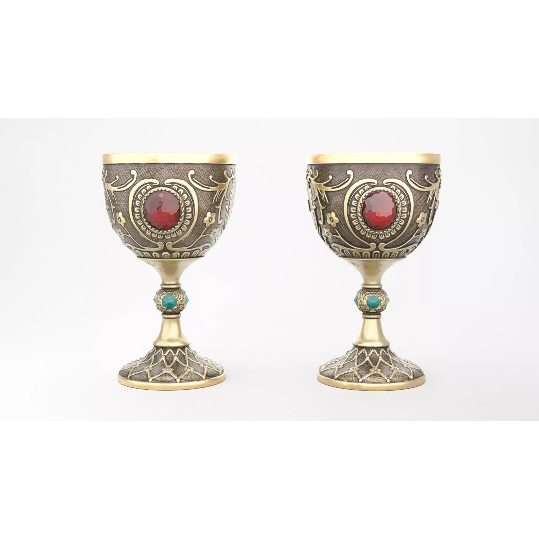 Chalice 3D Model – Low Poly PBR Asset for Games, FBX, OBJ, Blender - View 2