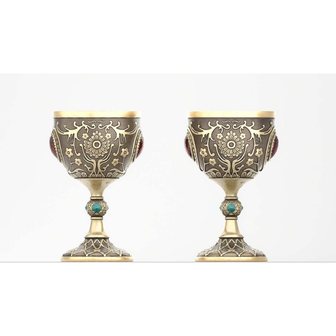 Chalice 3D Model – Low Poly PBR Asset for Games, FBX, OBJ, Blender - View 4