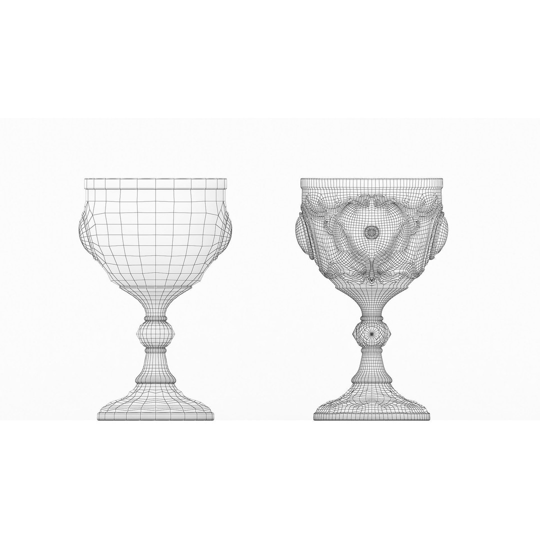 Chalice 3D Model – Low Poly PBR Asset for Games, FBX, OBJ, Blender - View 5